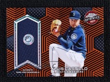 2023 Chrome Topps Authentics Relics Orange Refractor 24/25 Luis Castillo 1fs8