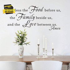 Kitchen Wall Decals Family Wall Decor Kitchen Stickers Prayer Quotes Dining Room