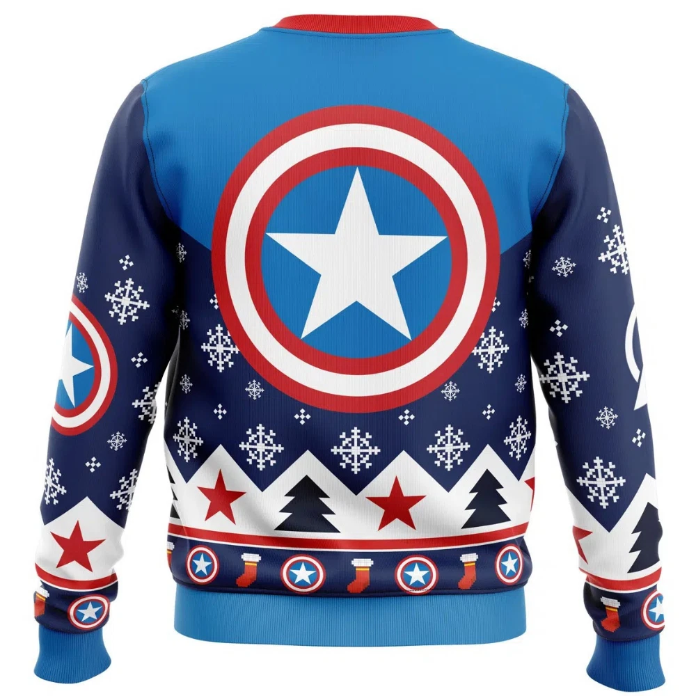 Captain America Christmas Ugly Sweater