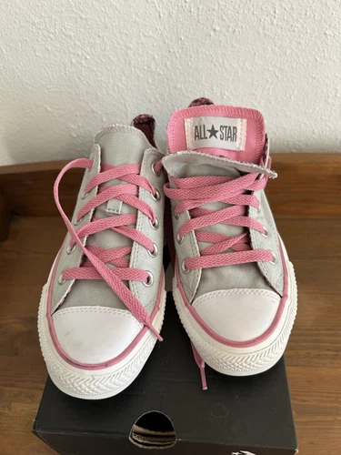 Converse da donna rosa e grigio a scacchi doppia lingua taglia 4