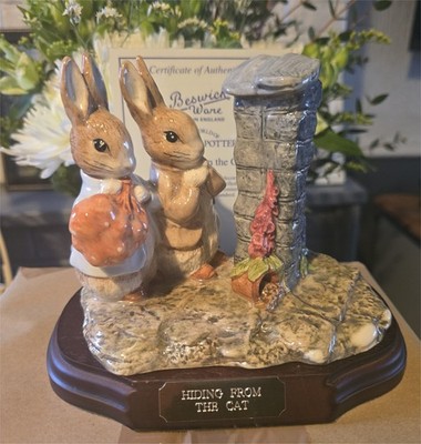 Selten Beswick (Beatrice) Beatrix Potter Versteck vor der Katze Tableaux BP8c Sehr guter Zustand