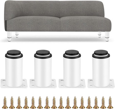 4 Stück verstellbare Möbelbeine, Metall verstellbar 0-40 mm Küchensofa Tisch für