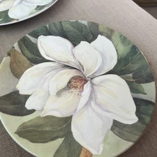 Keller Charles Philadelphia 8” Melamine 8” Plates Magnolia Lot Of 4
