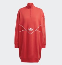 Adidas Lifestyle Originals Dress Red Sheer Tunic Women  s Small Track