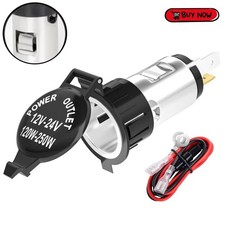 12V Car Cigarette Lighter Socket Adapter Plug Outlet for Truck Boat Motorcycle
