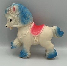Juguete de colección The Sun Rubber Company pony/caballo chirrido años 50 todavía chirriando