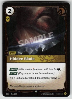 Hidden Blade Common Trial Deck 2025 Sample 213/298 NM Riftbound