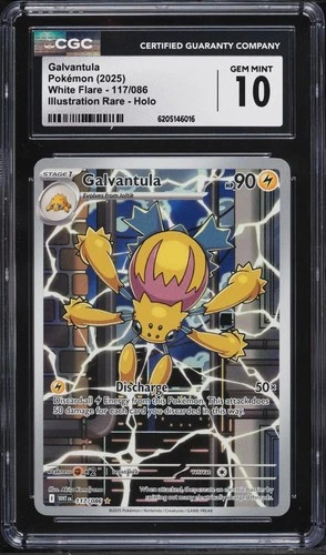 Galvantula 117/086 White Flare Illustration Rare CGC 10 Gem Mint English