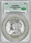 1886 MORGAN SILVER DOLLAR CACG MS65 VAM-1C 3 + 2 CLASHED REVERSE - HOT 50!!