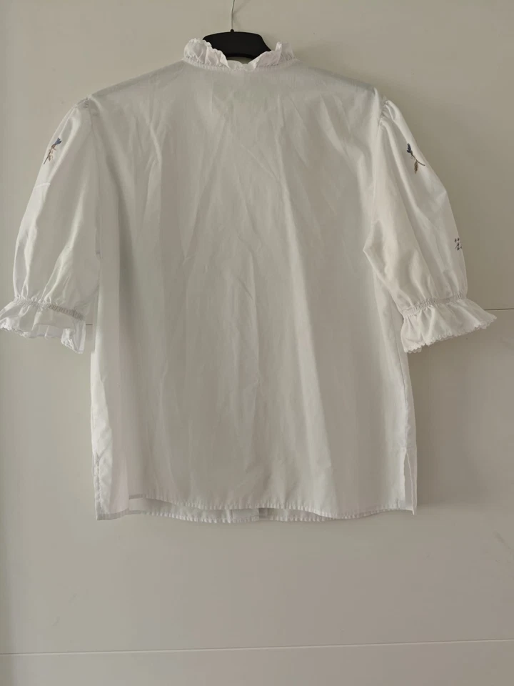 Trachtenbluse Landhaus Stickerei, Gr. 44/46 neuwertig !! - Bild 4 von 4