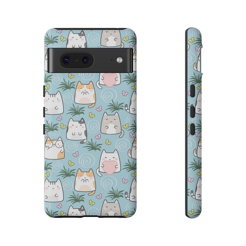 Cute Cat Phone Case, Kawaii Cat Lovers Mobile Cover - 第 166/277 張圖片