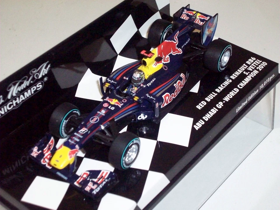 MINICHAMPS 1/43 RED BULL Rac RENAULT RB6 S.VETTEL ABU DHABI GP WC 2010 410100105 - Immagine 3 di 4