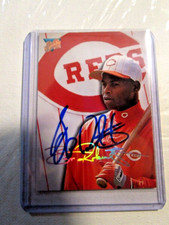 SIGNED AUTOGRAPHED 1993 Leaf Studio Baseball Bip Roberts Cincinnati Reds #135