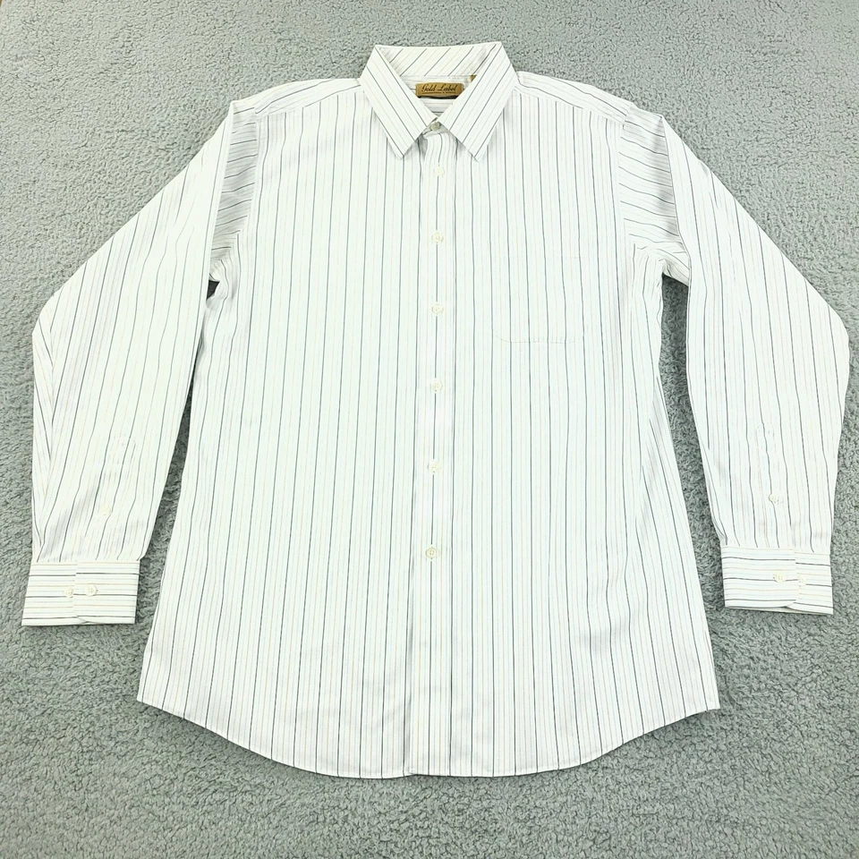 Roundtree & Yorke Shirt Mens XL Extra Large Blue Slim Fit Business Gold Label - Image 3 of 4