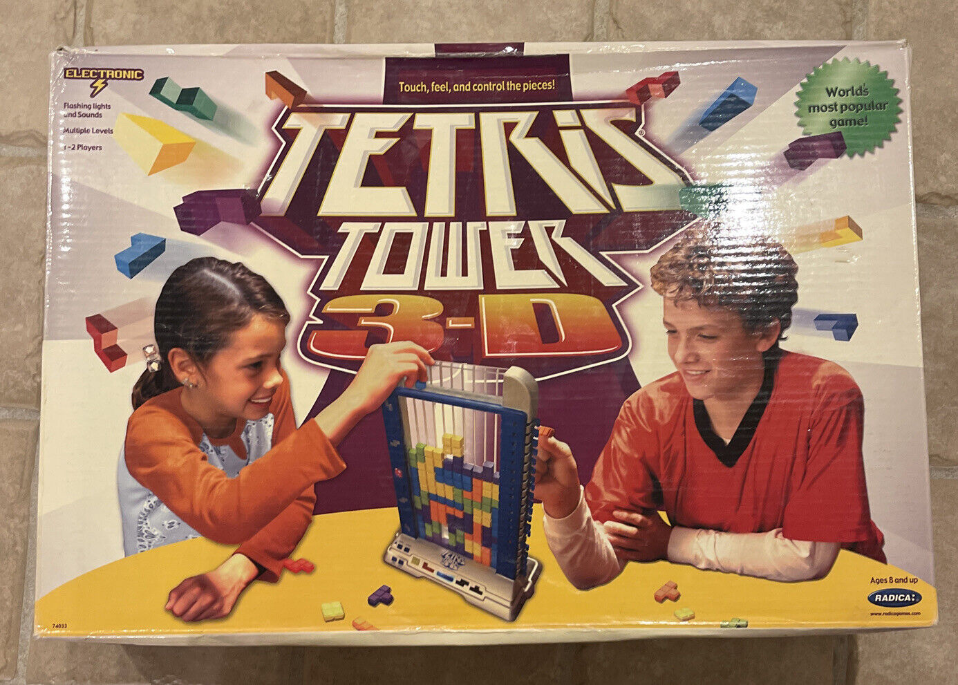Tetris Tower 3D Electronic Game By Radica - 2003 Complete Works Family Fun 🔥
