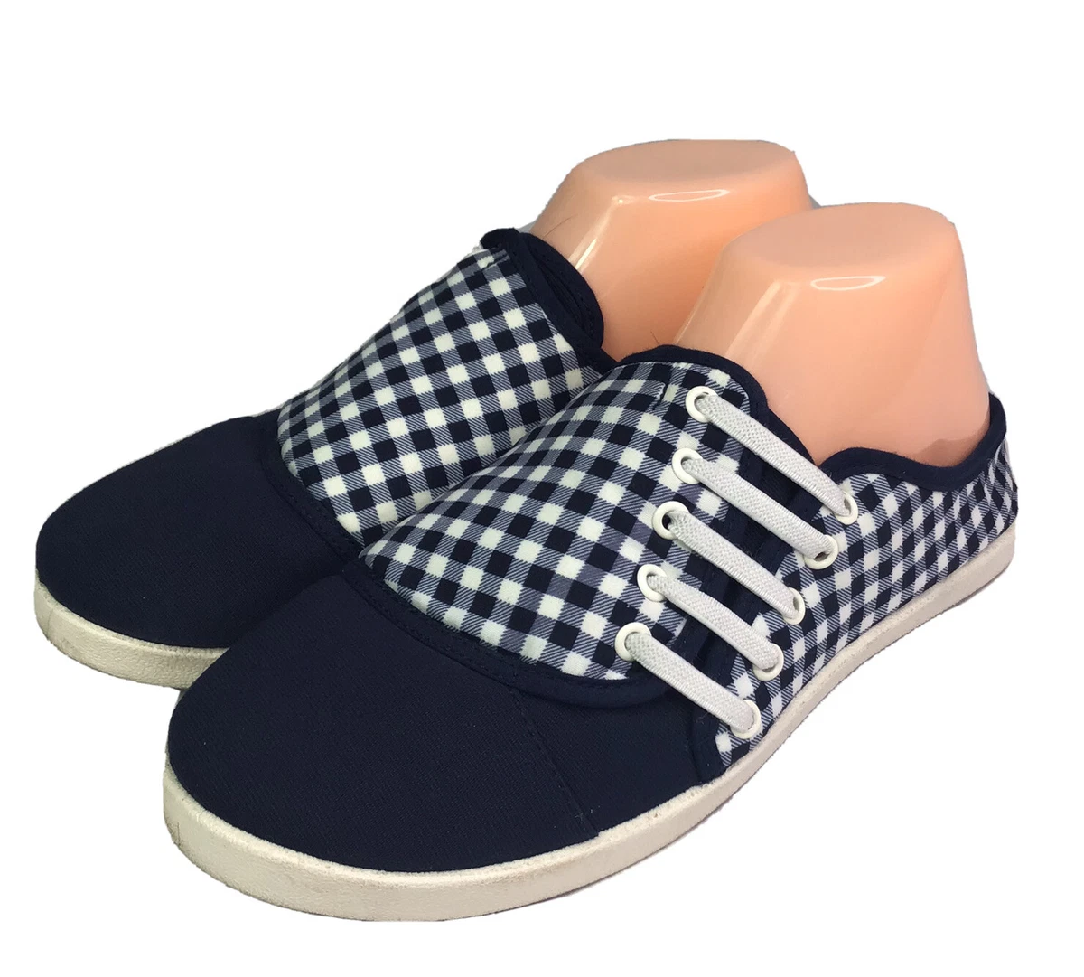 Navy 2025 gingham shoes