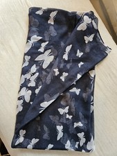 Navy Blue Scarf With Butterflies