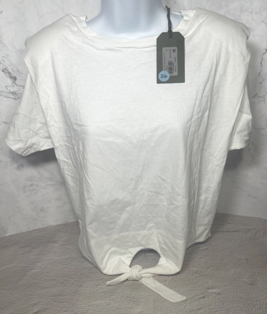 ALLSAINTS Coni Shoulder Pad Tie Front T-Shirts Size Medium | eBay