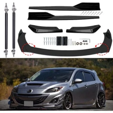 For Mazda 2 3 6 Front Rear Bumper Lip Chin Spoiler Body Kit Splitter Side Skirt