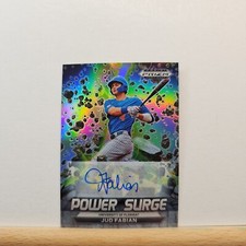 2022 Prizm Draft Picks Baseball Jud Fabian Power Surge Autograph SILVER Prizm SP