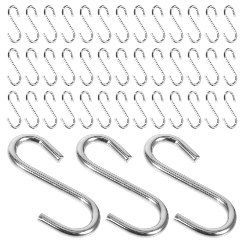 10pcs Stainless Steel S Shaped Hook Kitchen Bathroom Clothing S-shaped Hanger Ho - Foto 6