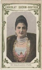 1 chromo trade card Guerin Boutron Reine Douairiere Italy Lo323
