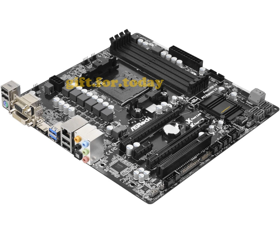 ASRock FM2A75M Pro4+ AMD A75 Socket FM2+ DDR3 DIMM Motherboard Micro ATX USB3.0 - Image 4 of 4