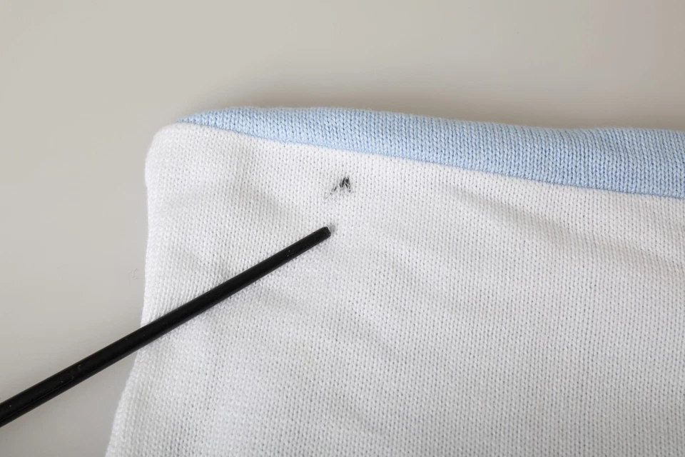 DOLCE & GABBANA Baby Multicolor Dog Boat Embroidered Cotton Knitted Pillowcase - Image 2 of 4