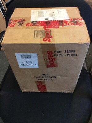 2001 MLB Fleer Triple Crown Full Case of 20 boxes!