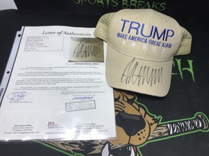 trump autographed hat