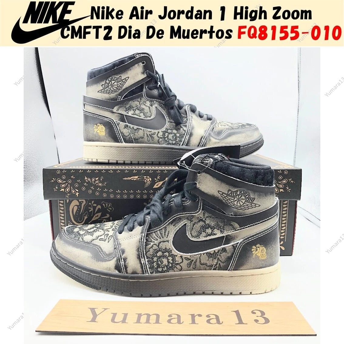Nike Air Jordan 1 High Zoom CMFT2 Dia De Muertos FQ8155 010 US