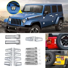 Exterior Tailgate Door Hinge Handle Cover Trim Decor For Jeep Wrangler JK 07-17