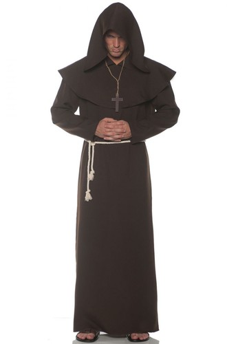 Costume Da Halloween Per Adulti In Brown Con Robe Da Monaco Religioso 28002 - Foto 2 di 3