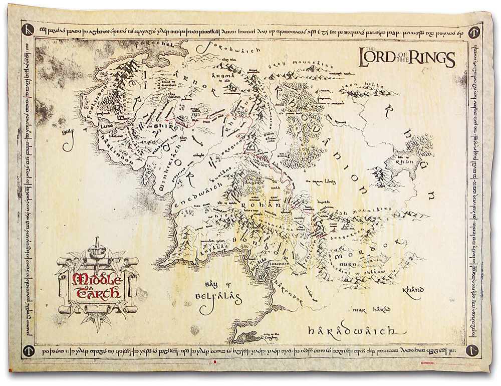 middle earth map lord of the rings