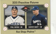 FREE SHIPPING-2001 Fleer Platinum Franchise Futures Phil Nevin Xavier Nady #473