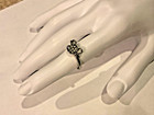 Disney Mickey Mouse Ears silver Tone estate Ring pave crystal Vintage women's 7 — photo 3