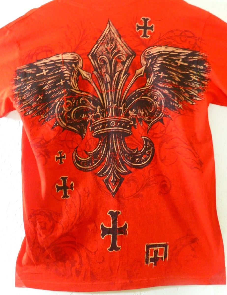 Ozz angelo タンクトップ　キリスト　y2k Vintage Redemption Y2K Red T-Shirt Angel Wings & Cross ~ New