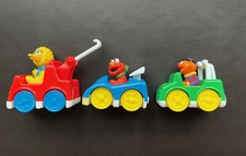 Lot Vintage 1993 Tyco Playtime Sesame Street Vehicles Big Bird Elmo Ernie
