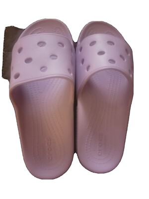 Croc slides SZ  men 12 NWT lavender purple white color beach casual comfortable Crocs Classic Cayman Clogs - Lavender – World of Clogs main image 4