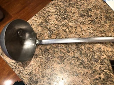 VINTAGE VOLLRATH CO. US NAVY STAINLESS STEEL LADLE 22”. RARE