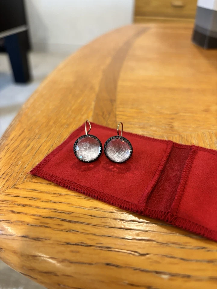 Серьги Larkspur & Hawk - розовый кварц на пуговицах Olivia - Изображение 3 из 4