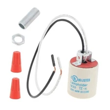 RTNLIT Ceramic E26 Light Socket, Standard Medium Base Screw Socket, Porcelain 1