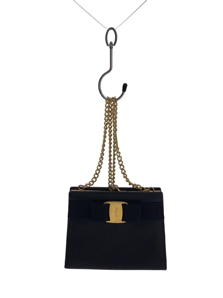 Borsa a tracolla Salvatore Ferragamo in pelle nera dal Giappone