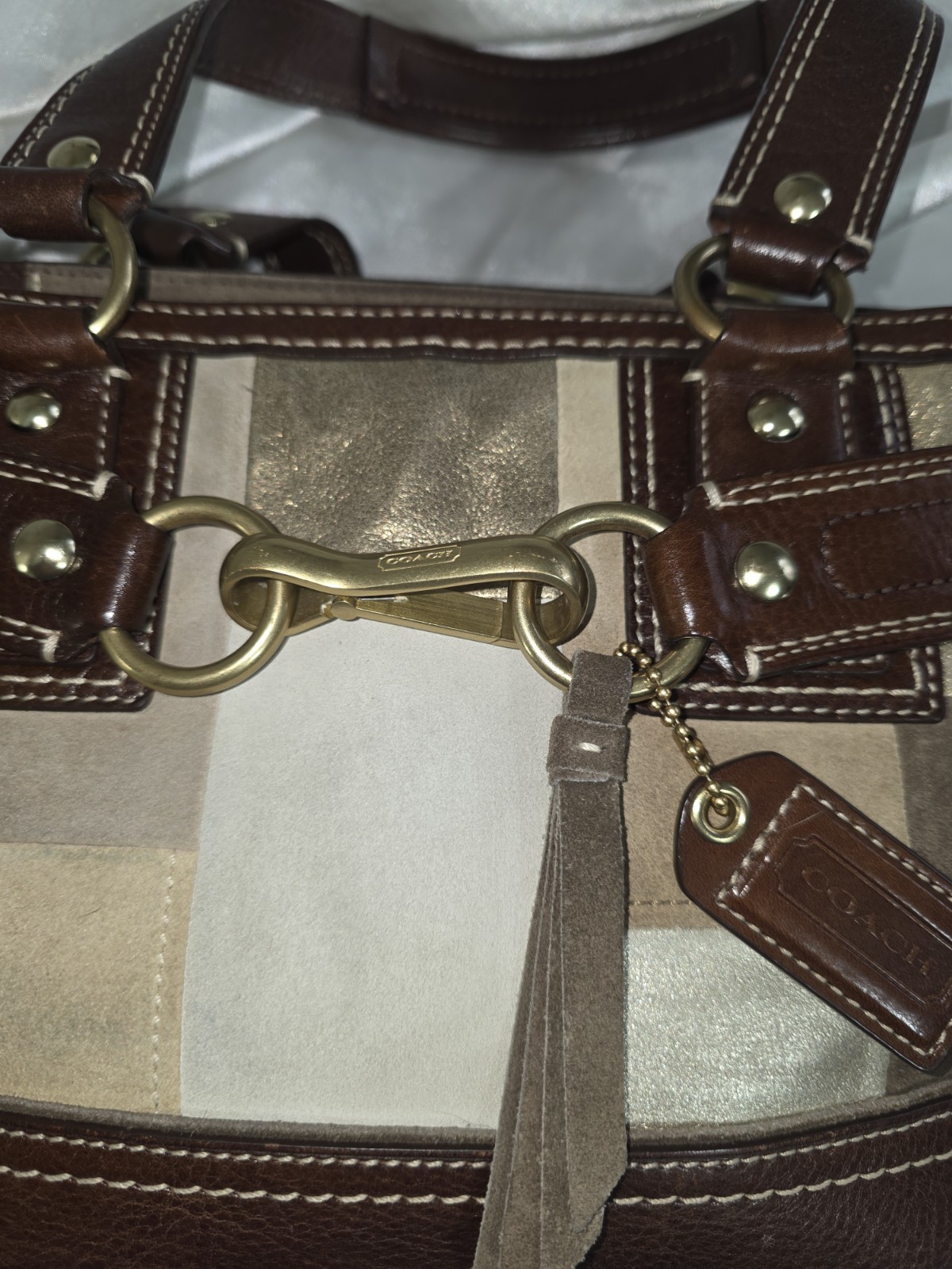 COACH Hampton Mosaic Patchwork Satchel limited ed… - image 3