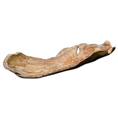 Uttermost 17085 Teak 26.75 X 4.75 inch Leaf Bowl