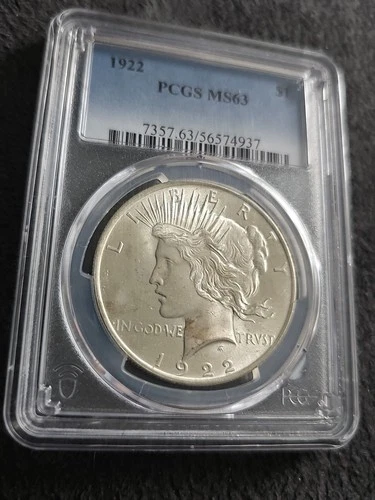 1922 S Peace Dollar PCGS MS63