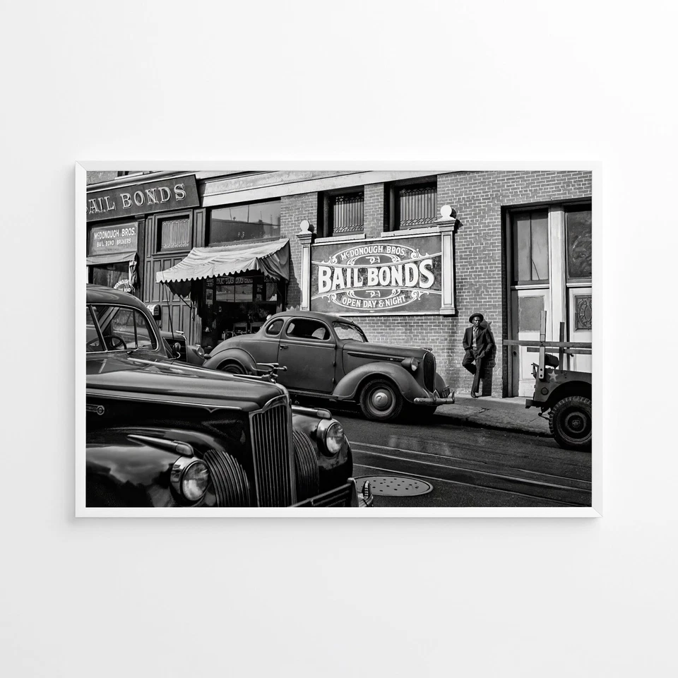 旧金山 20 世纪 30 年代艺术印刷品-复古黑色白色摄影墙面装饰 — 第 2/3 张图片