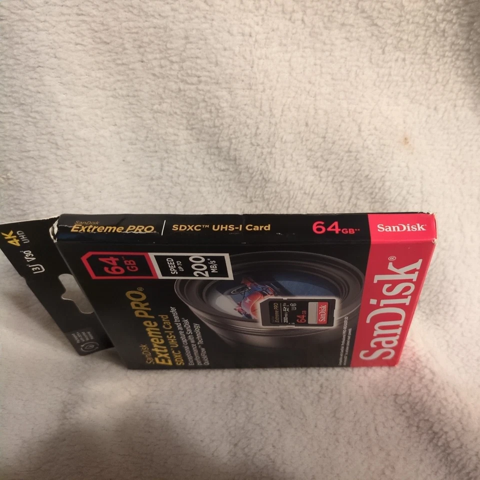 SanDisk 64GB Extreme PRO UHS-I SDXC Memory Card SEALED - Image 4 of 4
