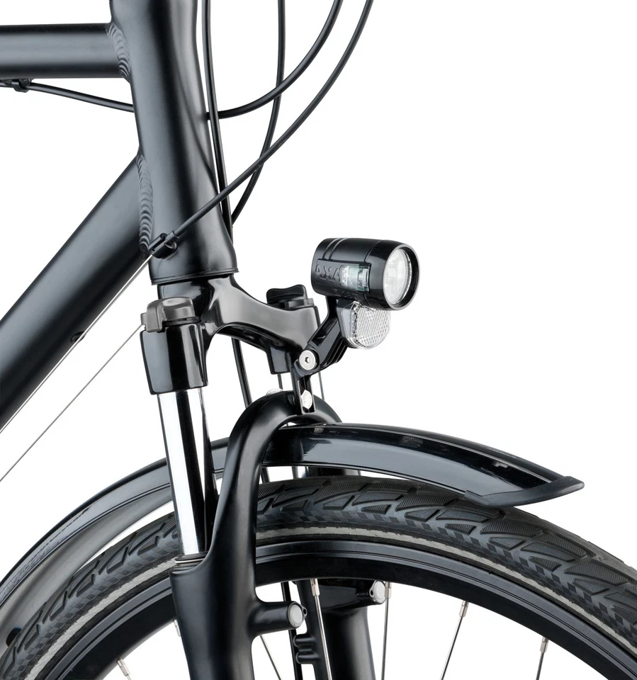 Fahrrad Dynamp Scheinwerfer 30 Lux AXA Blueline LED 30 Switch Schalter schwarz - Bild 3 von 4