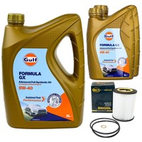 MotoröL Set Gulf Formula GX 5W-40 7 Liter + ÖLfilter FüR BMW 5Er 3Er Cabriolet